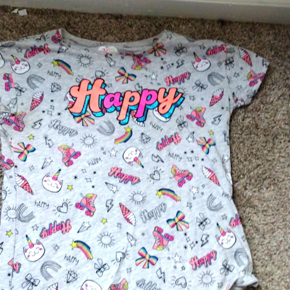 Girl shirt gray size 8